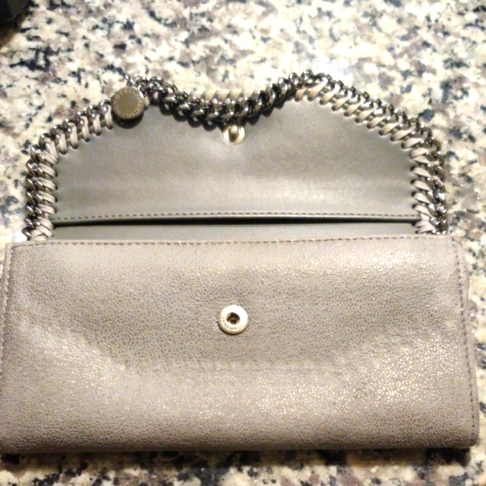 Stella McCartney Gray Chained Falabella Long Wallet - Picture 2 of 11